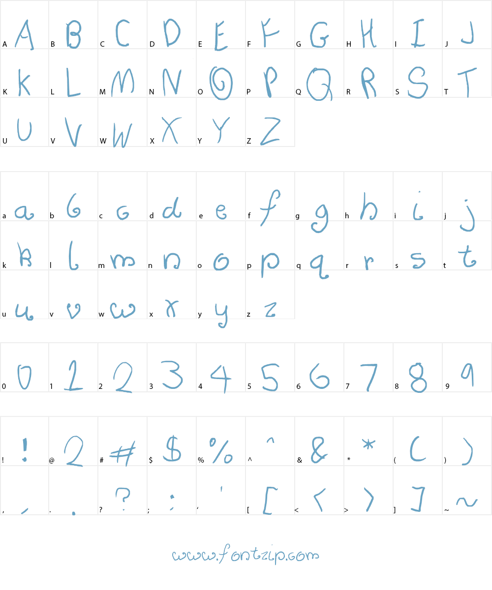 Sarah Likes Curls Font Character